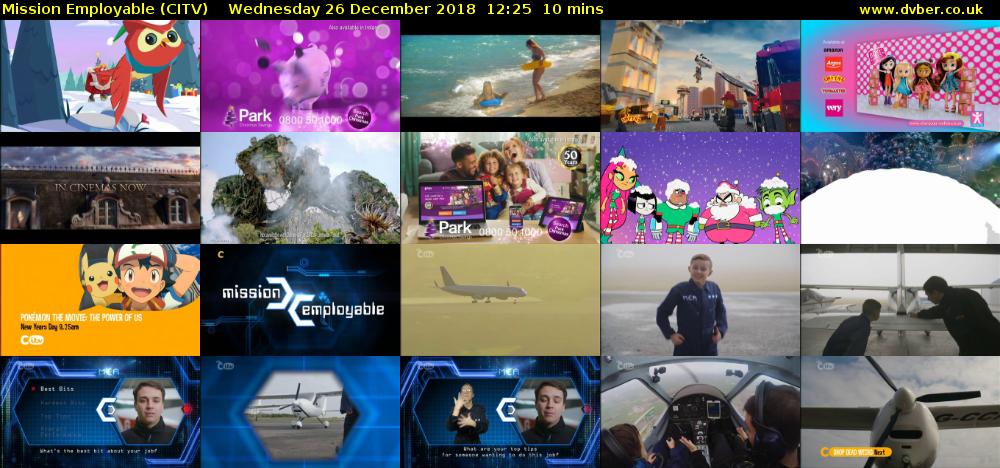Mission Employable (CITV) Wednesday 26 December 2018 12:25 - 12:35