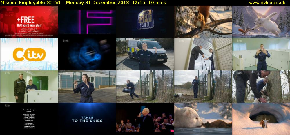 Mission Employable (CITV) Monday 31 December 2018 12:15 - 12:25