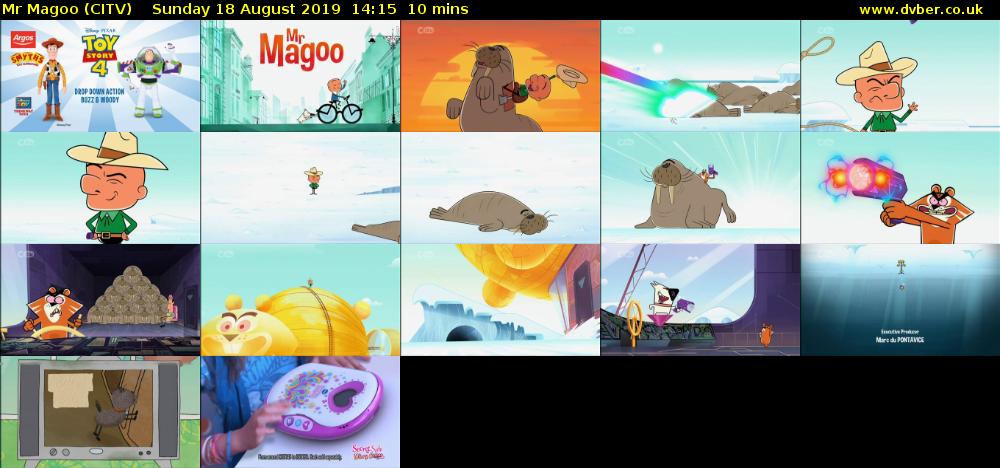 Mr Magoo (CITV) Sunday 18 August 2019 14:15 - 14:25