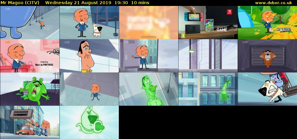 Mr Magoo (CITV) Wednesday 21 August 2019 19:30 - 19:40