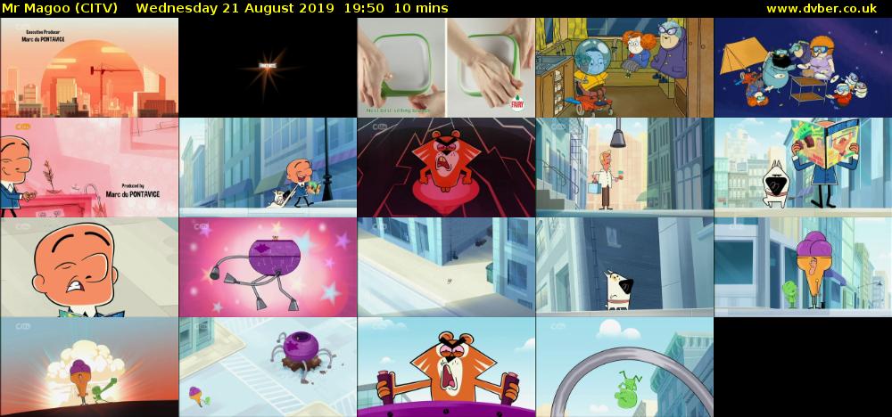 Mr Magoo (CITV) Wednesday 21 August 2019 19:50 - 20:00