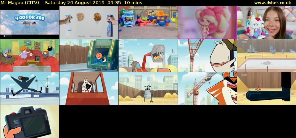 Mr Magoo (CITV) Saturday 24 August 2019 09:35 - 09:45