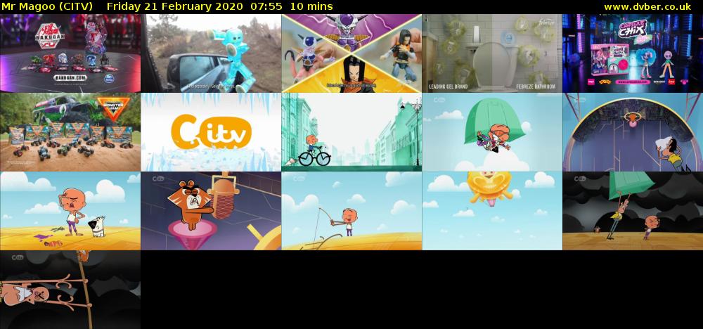 Mr Magoo (CITV) Friday 21 February 2020 07:55 - 08:05