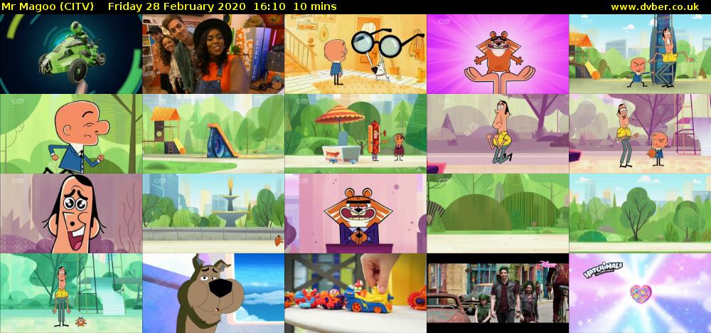Mr Magoo (CITV) Friday 28 February 2020 16:10 - 16:20