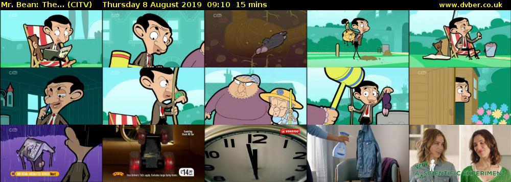 Mr. Bean: The... (CITV) Thursday 8 August 2019 09:10 - 09:25