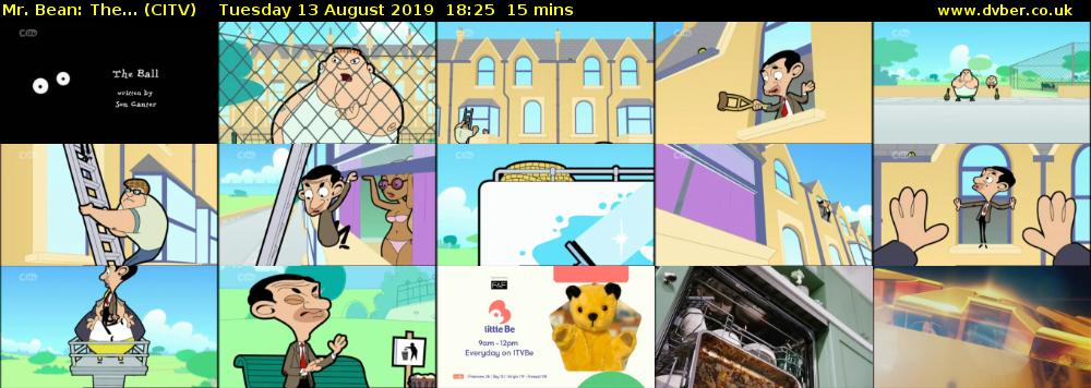 Mr. Bean: The... (CITV) Tuesday 13 August 2019 18:25 - 18:40