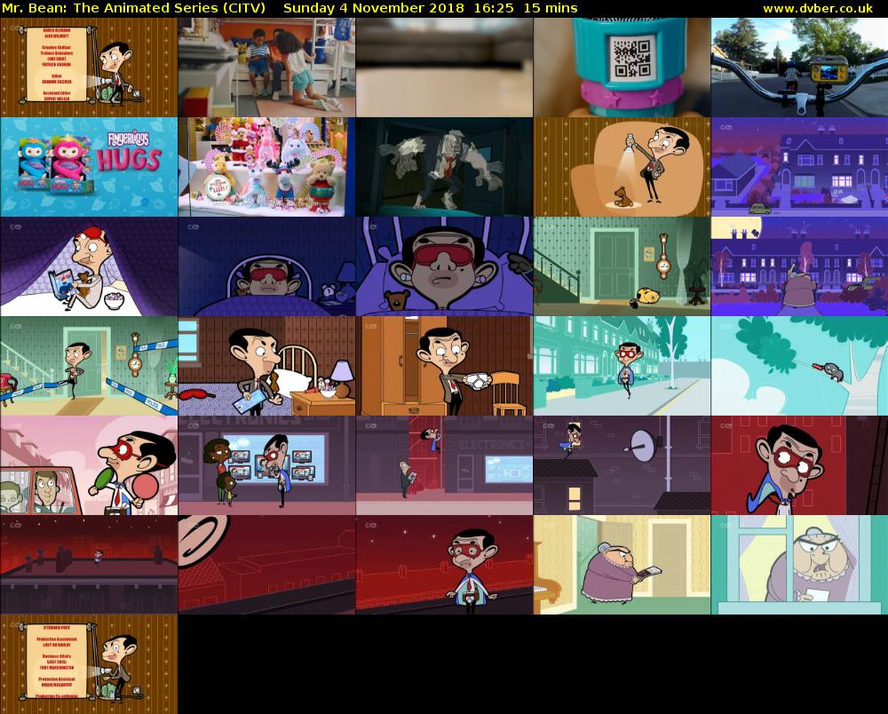 Mr. Bean: The Animated Series (CITV) Sunday 4 November 2018 16:25 - 16:40