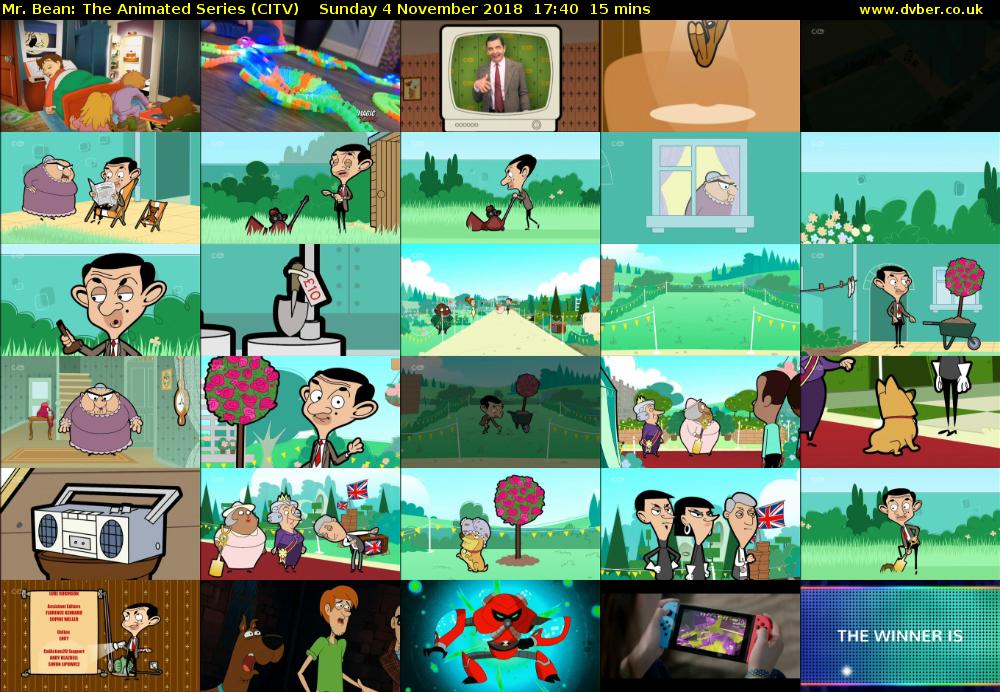 Mr. Bean: The Animated Series (CITV) Sunday 4 November 2018 17:40 - 17:55