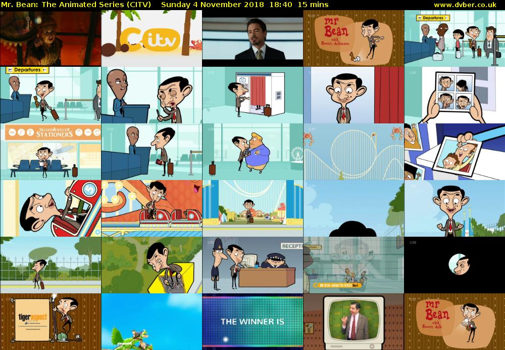 Mr. Bean: The Animated Series (CITV) Sunday 4 November 2018 18:40 - 18:55