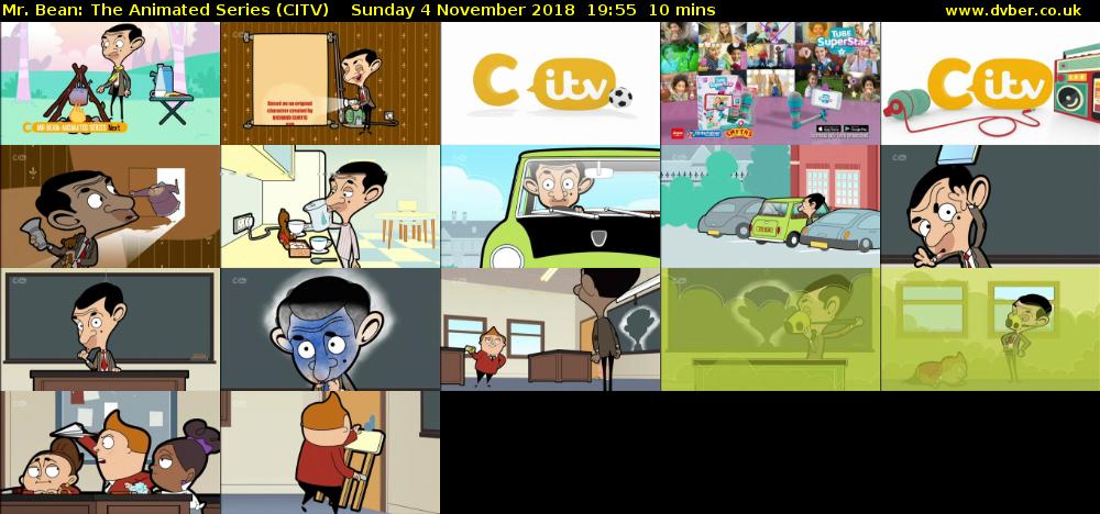 Mr. Bean: The Animated Series (CITV) Sunday 4 November 2018 19:55 - 20:05