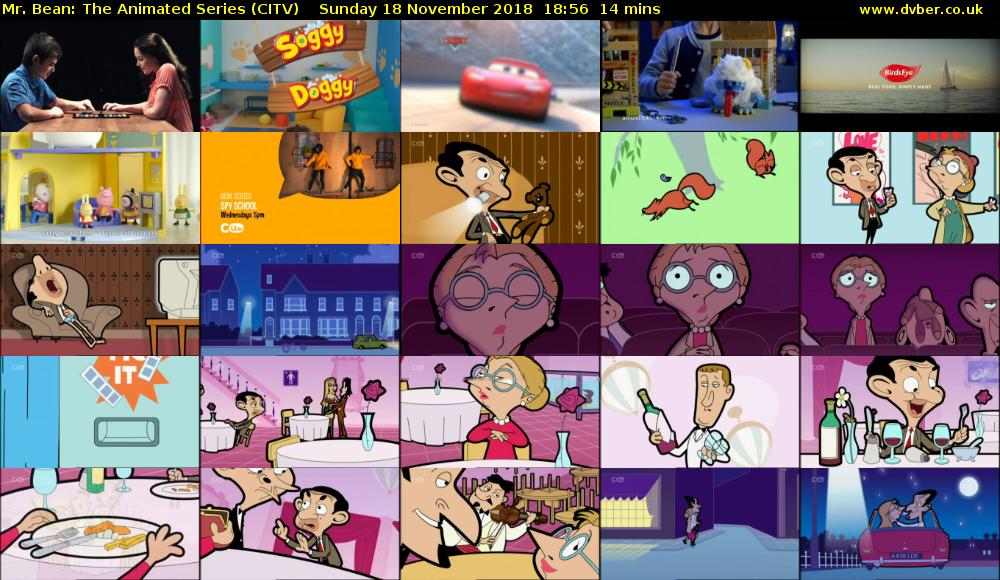 Mr. Bean: The Animated Series (CITV) Sunday 18 November 2018 18:56 - 19:10
