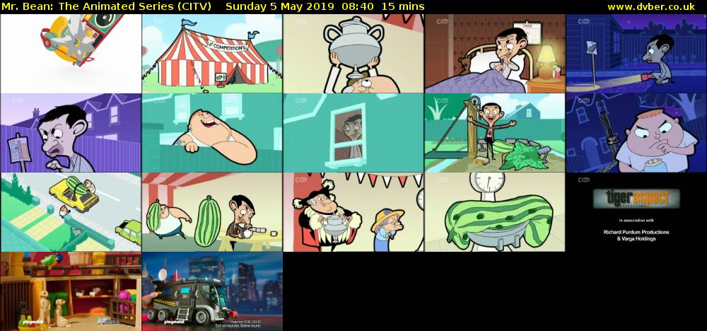 Mr. Bean: The Animated Series (CITV) Sunday 5 May 2019 08:40 - 08:55