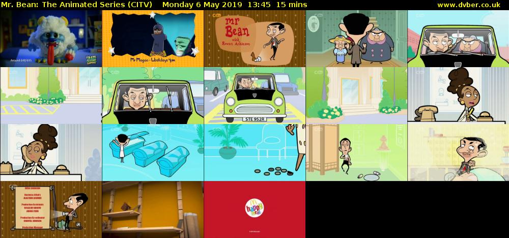 Mr. Bean: The Animated Series (CITV) Monday 6 May 2019 13:45 - 14:00