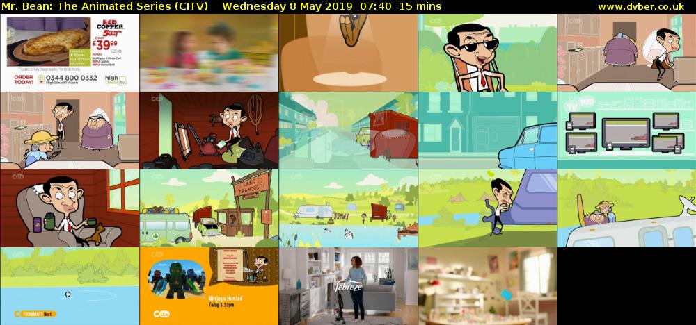 Mr. Bean: The Animated Series (CITV) Wednesday 8 May 2019 07:40 - 07:55