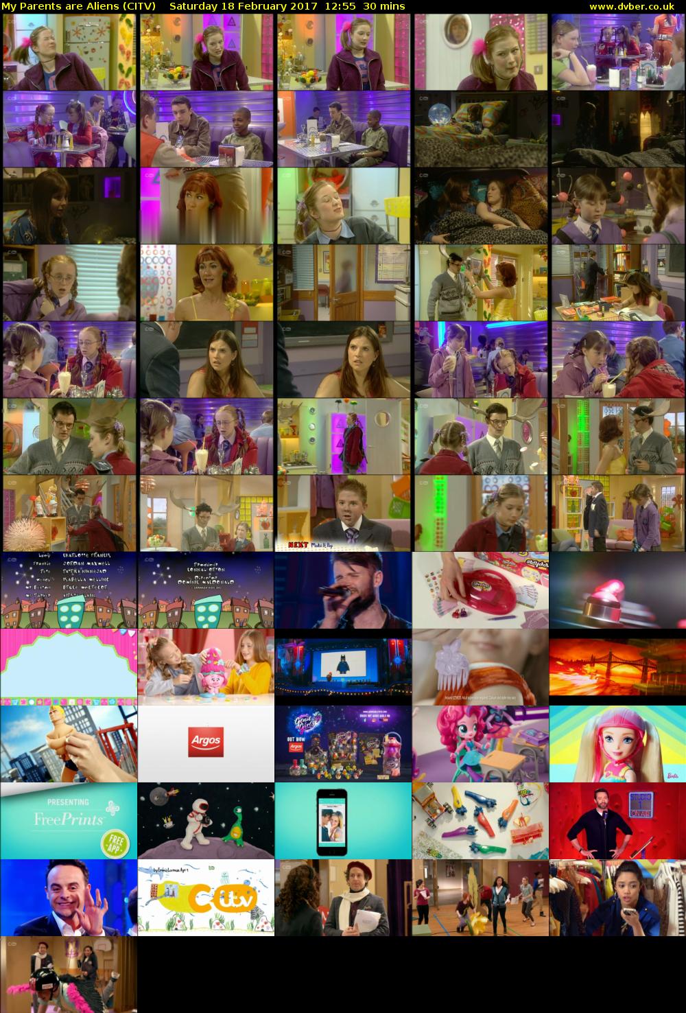 My Parents are Aliens (CITV) Saturday 18 February 2017 12:55 - 13:25