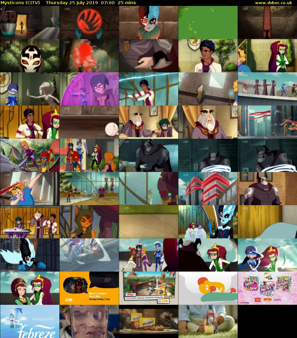 Mysticons (CITV) Thursday 25 July 2019 07:00 - 07:25