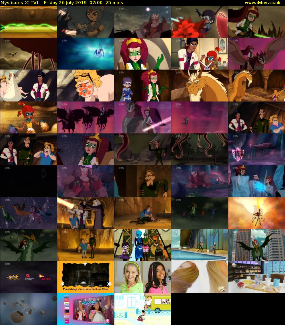 Mysticons (CITV) Friday 26 July 2019 07:00 - 07:25