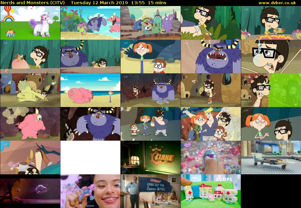 Nerds and Monsters (CITV) Tuesday 12 March 2019 13:55 - 14:10