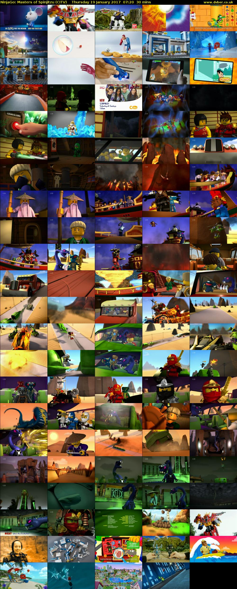 NinjaGo: Masters of Spinjitzu (CITV) Thursday 19 January 2017 07:20 - 07:50