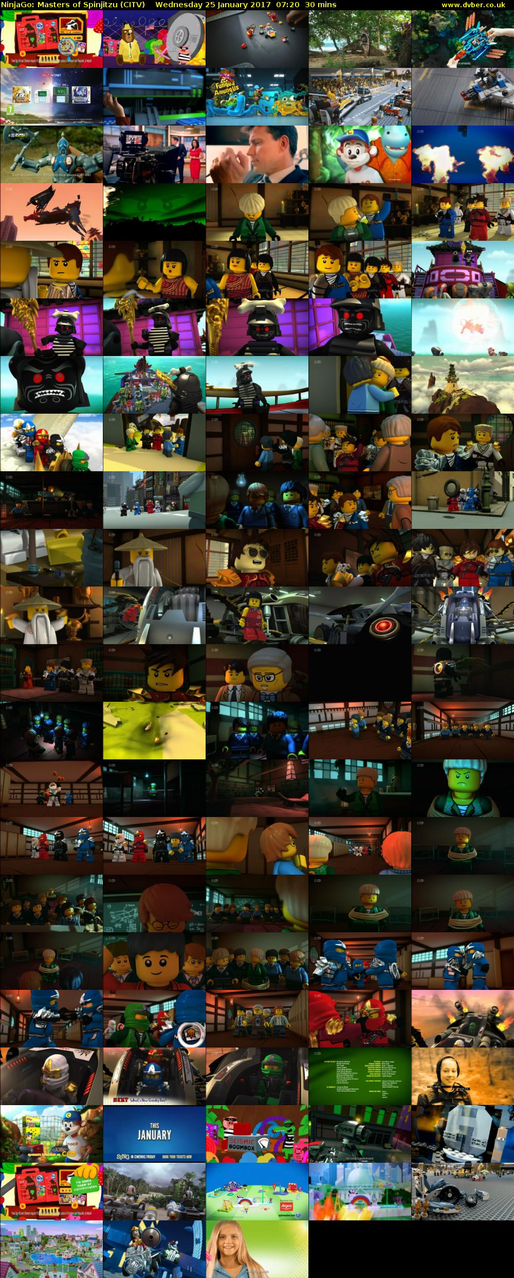 NinjaGo: Masters of Spinjitzu (CITV) Wednesday 25 January 2017 07:20 - 07:50