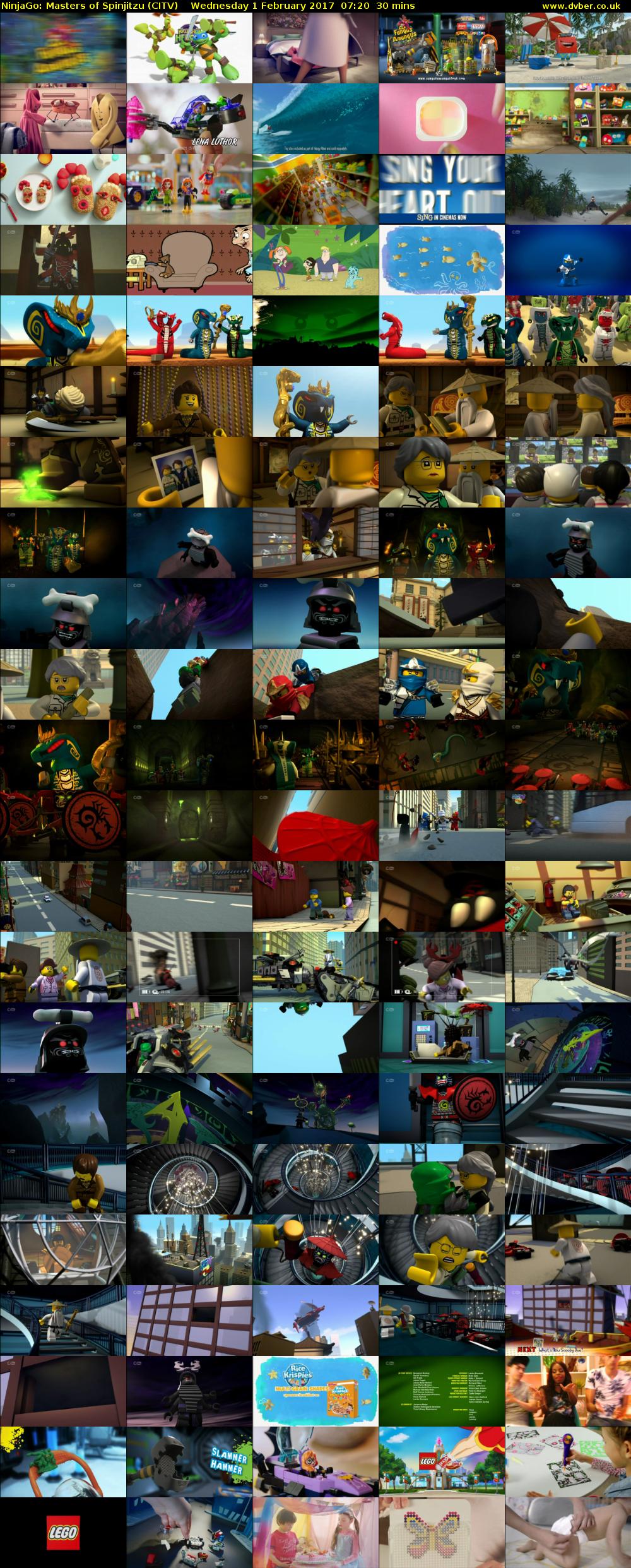 NinjaGo: Masters of Spinjitzu (CITV) Wednesday 1 February 2017 07:20 - 07:50