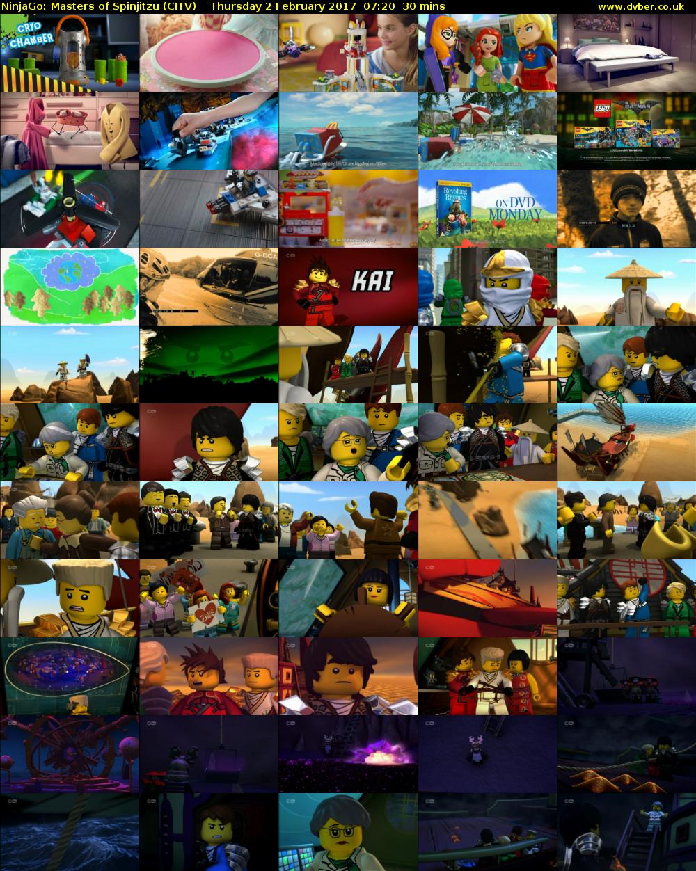 NinjaGo: Masters of Spinjitzu (CITV) Thursday 2 February 2017 07:20 - 07:50