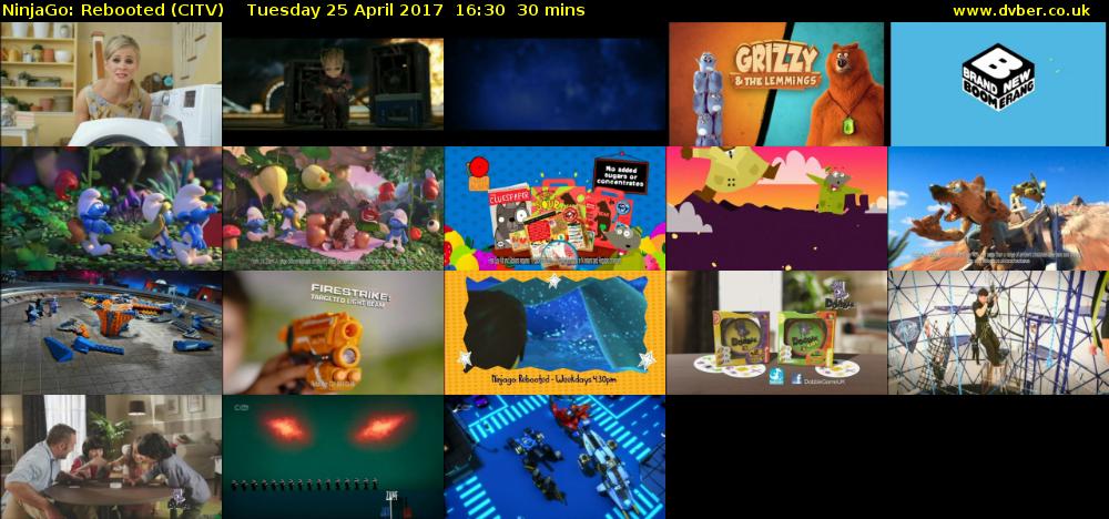 NinjaGo: Rebooted (CITV) Tuesday 25 April 2017 16:30 - 17:00