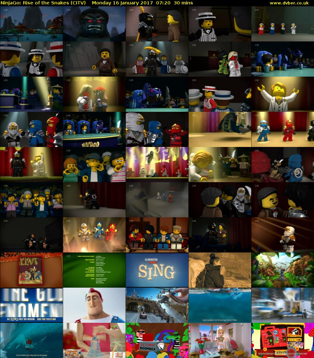 NinjaGo: Rise of the Snakes (CITV) Monday 16 January 2017 07:20 - 07:50