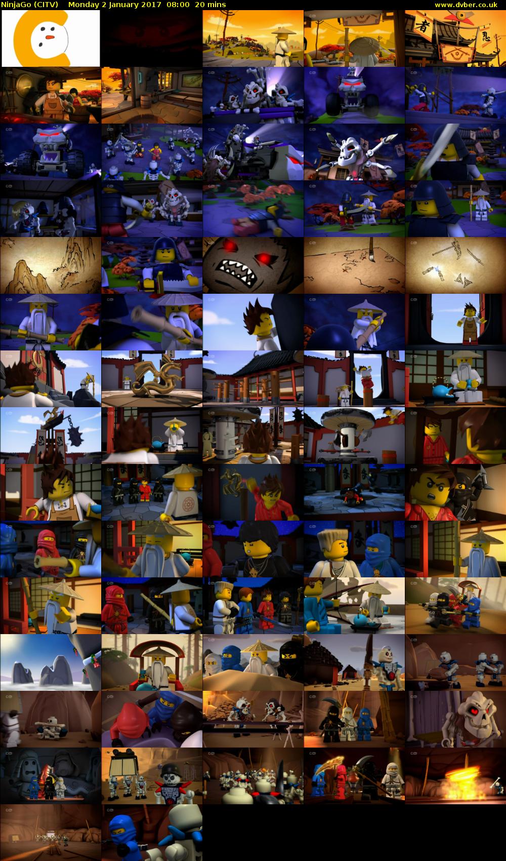 NinjaGo (CITV) Monday 2 January 2017 08:00 - 08:20