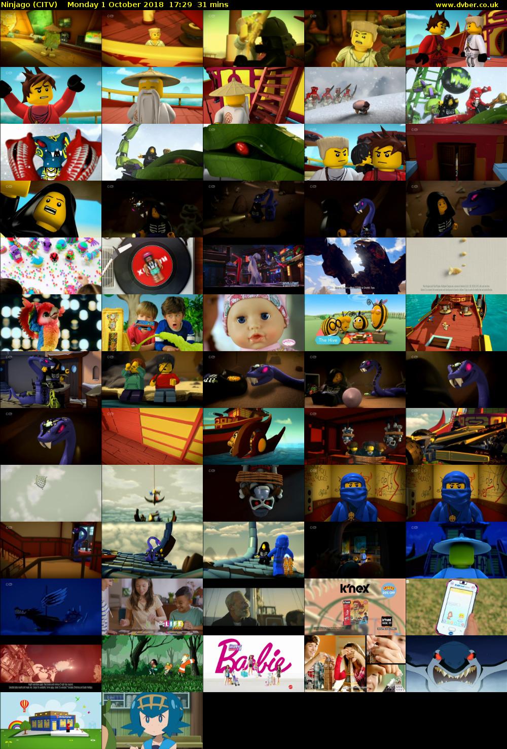 NinjaGo (CITV) Monday 1 October 2018 17:29 - 18:00