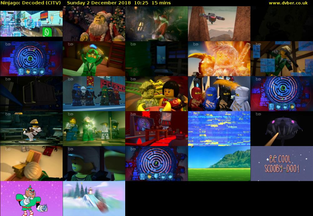 Ninjago: Decoded (CITV) Sunday 2 December 2018 10:25 - 10:40