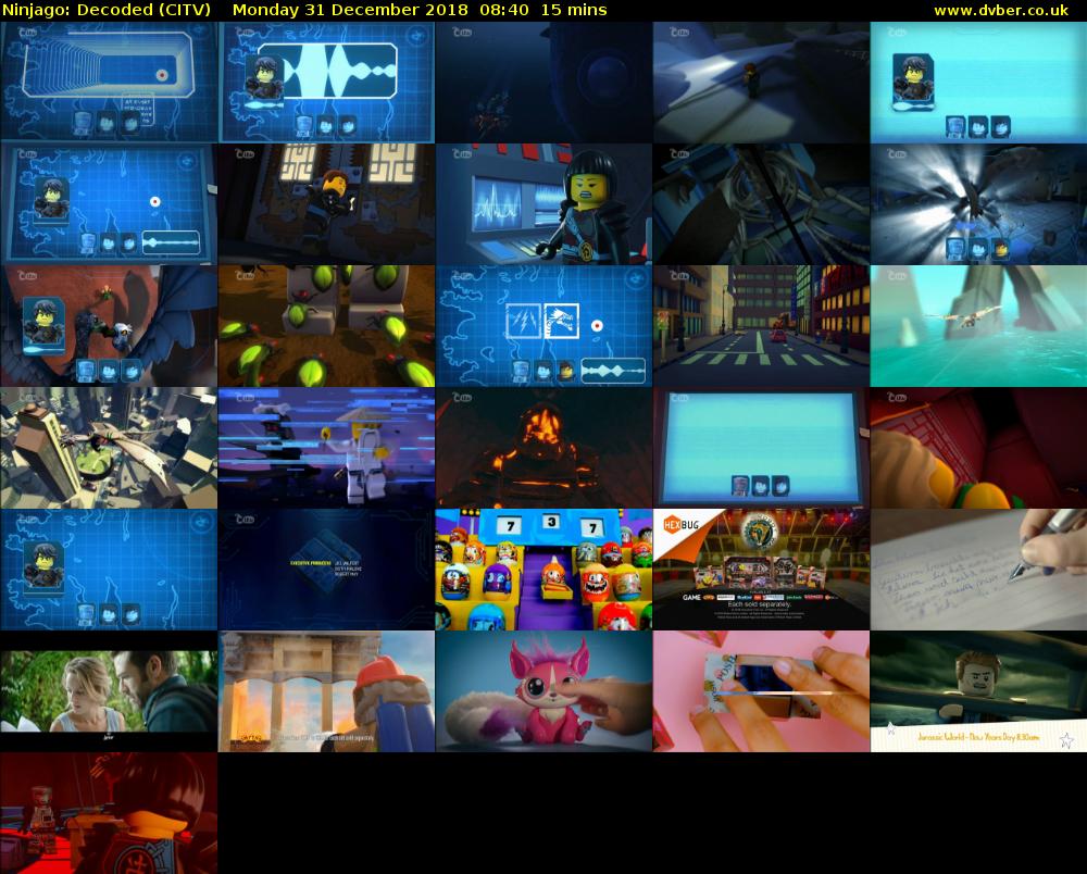 Ninjago: Decoded (CITV) Monday 31 December 2018 08:40 - 08:55