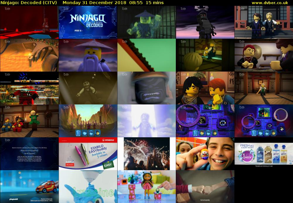 Ninjago: Decoded (CITV) Monday 31 December 2018 08:55 - 09:10