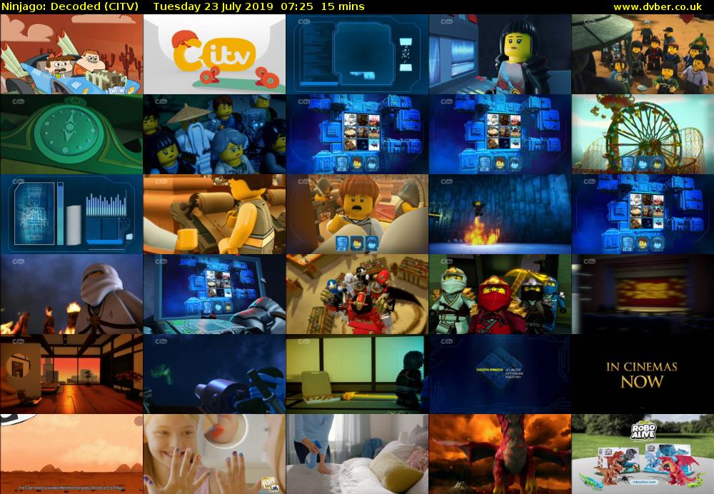 Ninjago: Decoded (CITV) Tuesday 23 July 2019 07:25 - 07:40