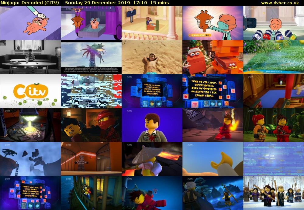 Ninjago: Decoded (CITV) Sunday 29 December 2019 17:10 - 17:25