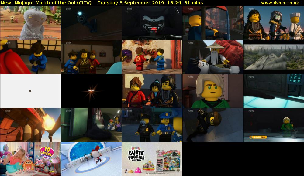Ninjago: March of the Oni (CITV) Tuesday 3 September 2019 18:24 - 18:55
