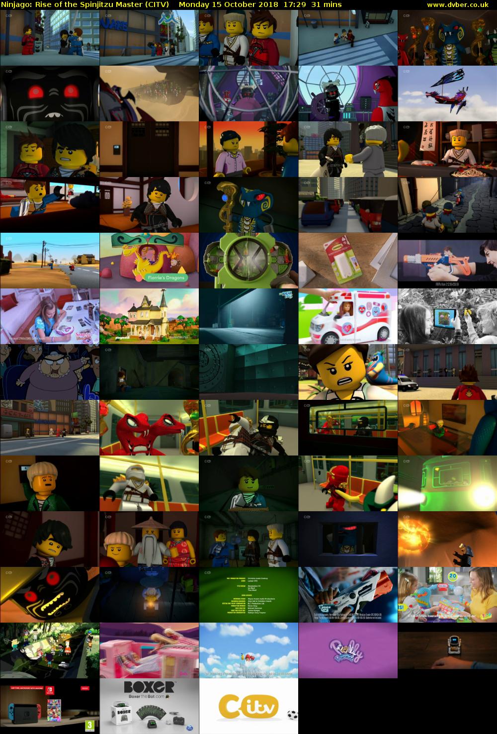 Ninjago: Rise of the Spinjitzu Master (CITV) Monday 15 October 2018 17:29 - 18:00