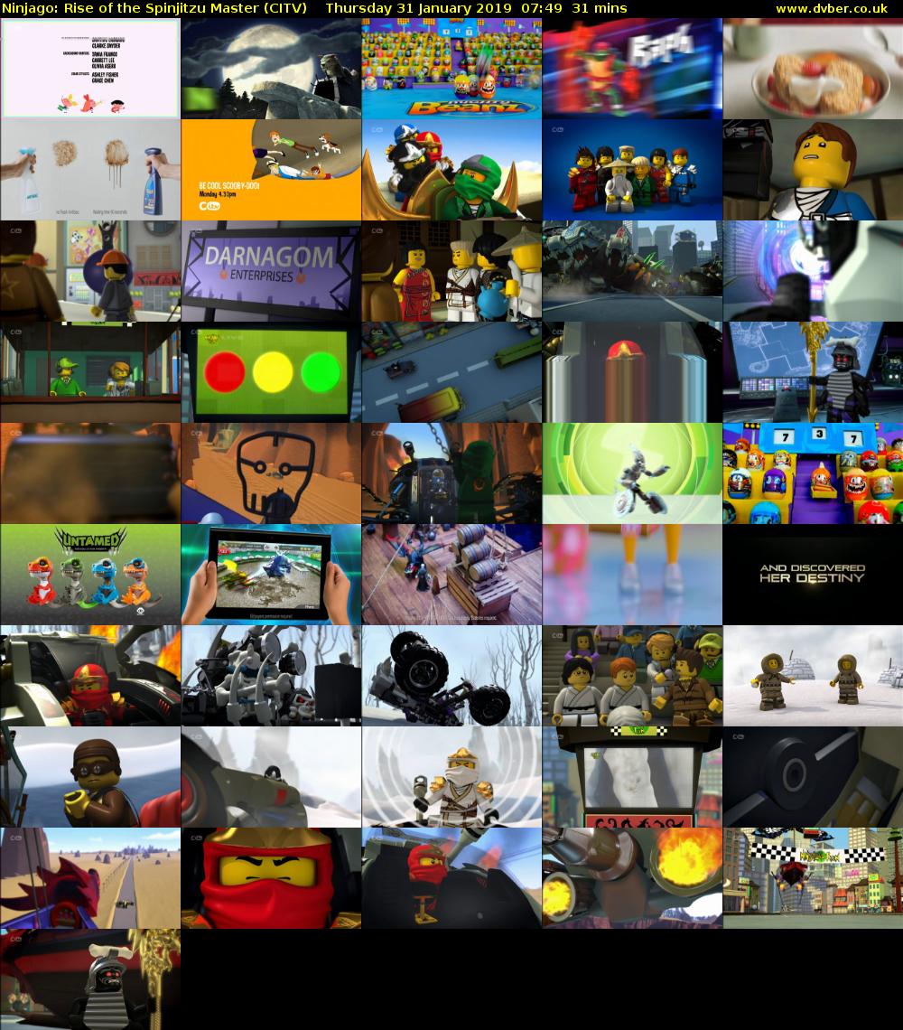 Ninjago: Rise of the Spinjitzu Master (CITV) Thursday 31 January 2019 07:49 - 08:20
