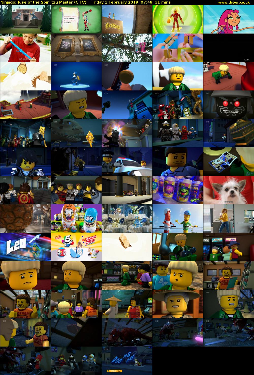 Ninjago: Rise of the Spinjitzu Master (CITV) Friday 1 February 2019 07:49 - 08:20