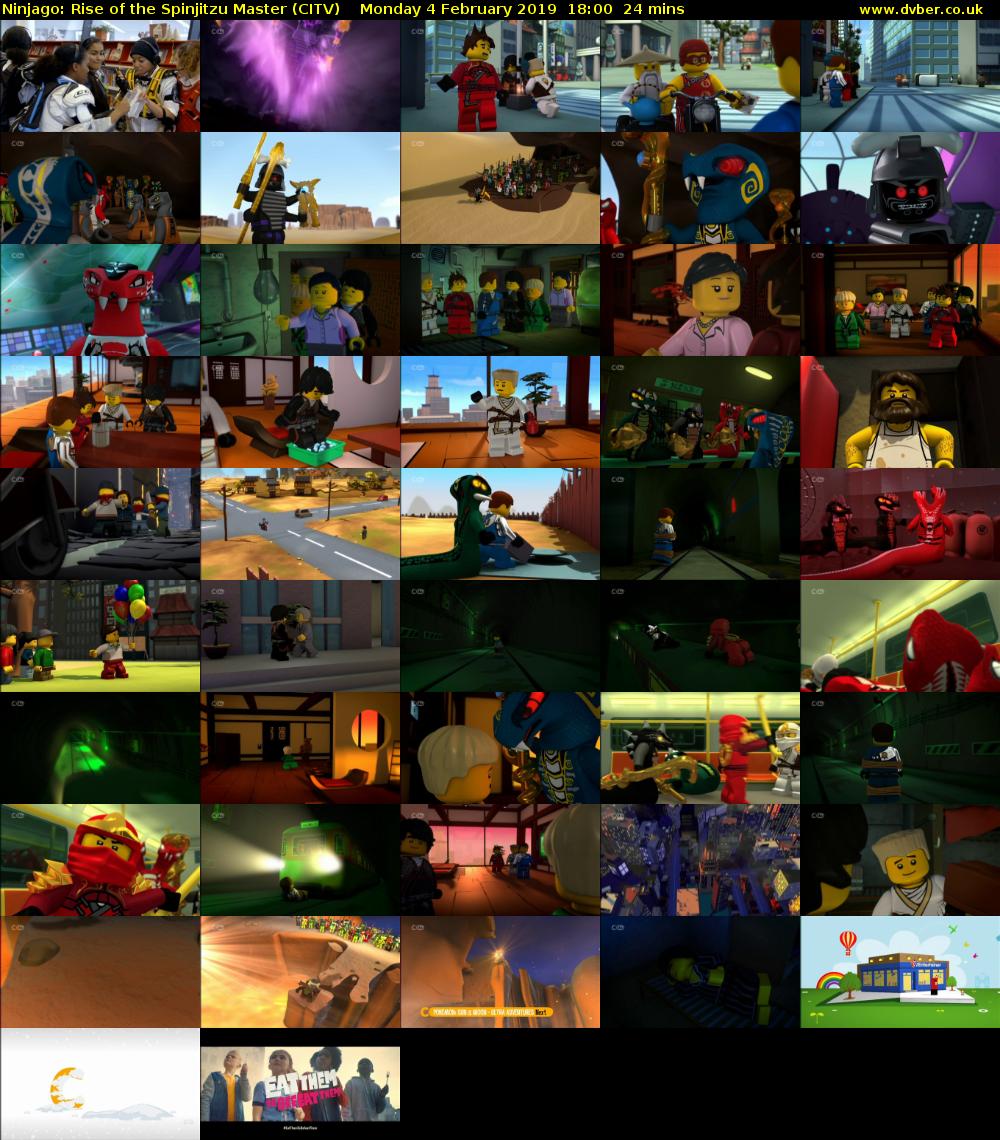 Ninjago: Rise of the Spinjitzu Master (CITV) Monday 4 February 2019 18:00 - 18:24