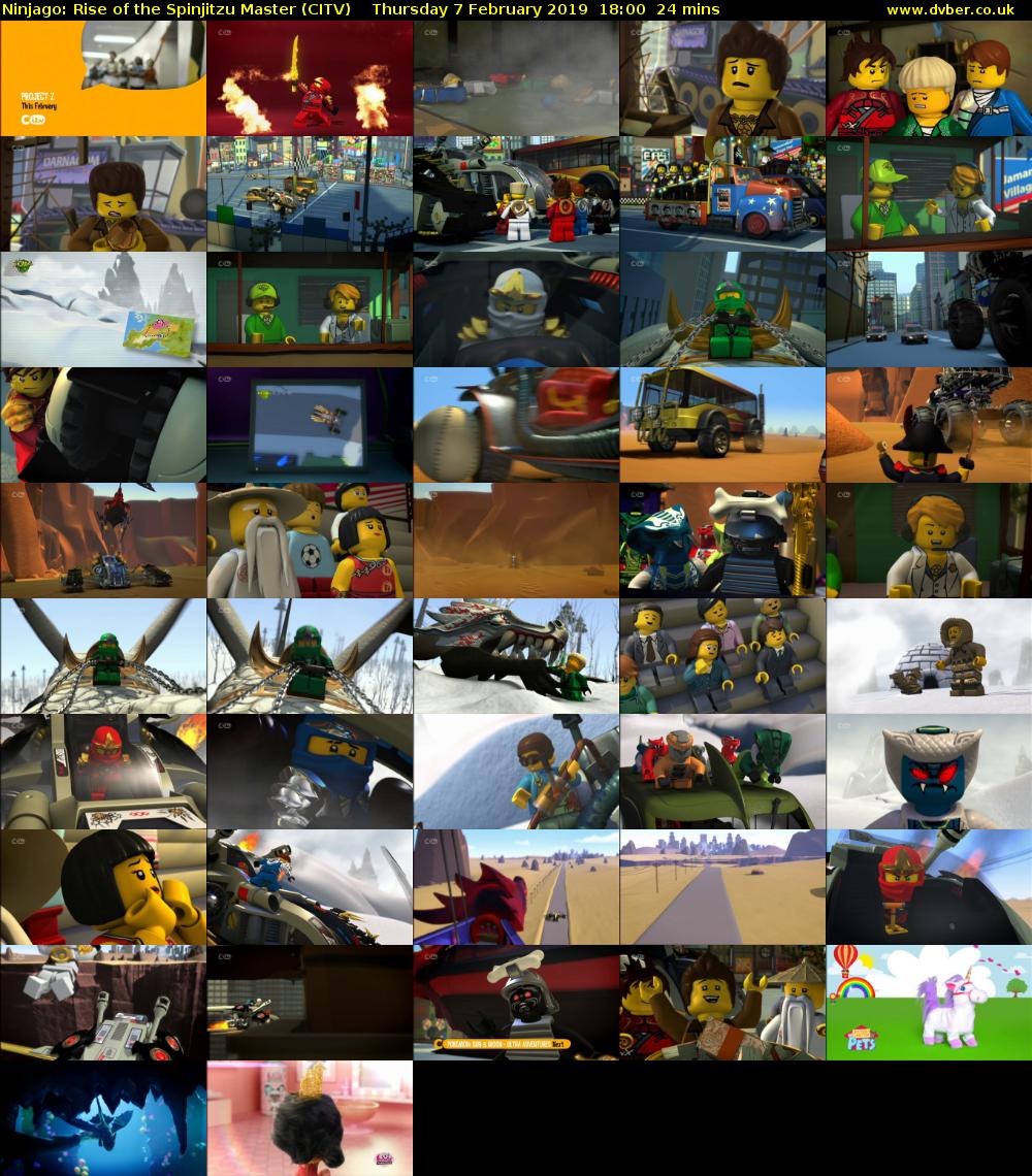Ninjago: Rise of the Spinjitzu Master (CITV) Thursday 7 February 2019 18:00 - 18:24