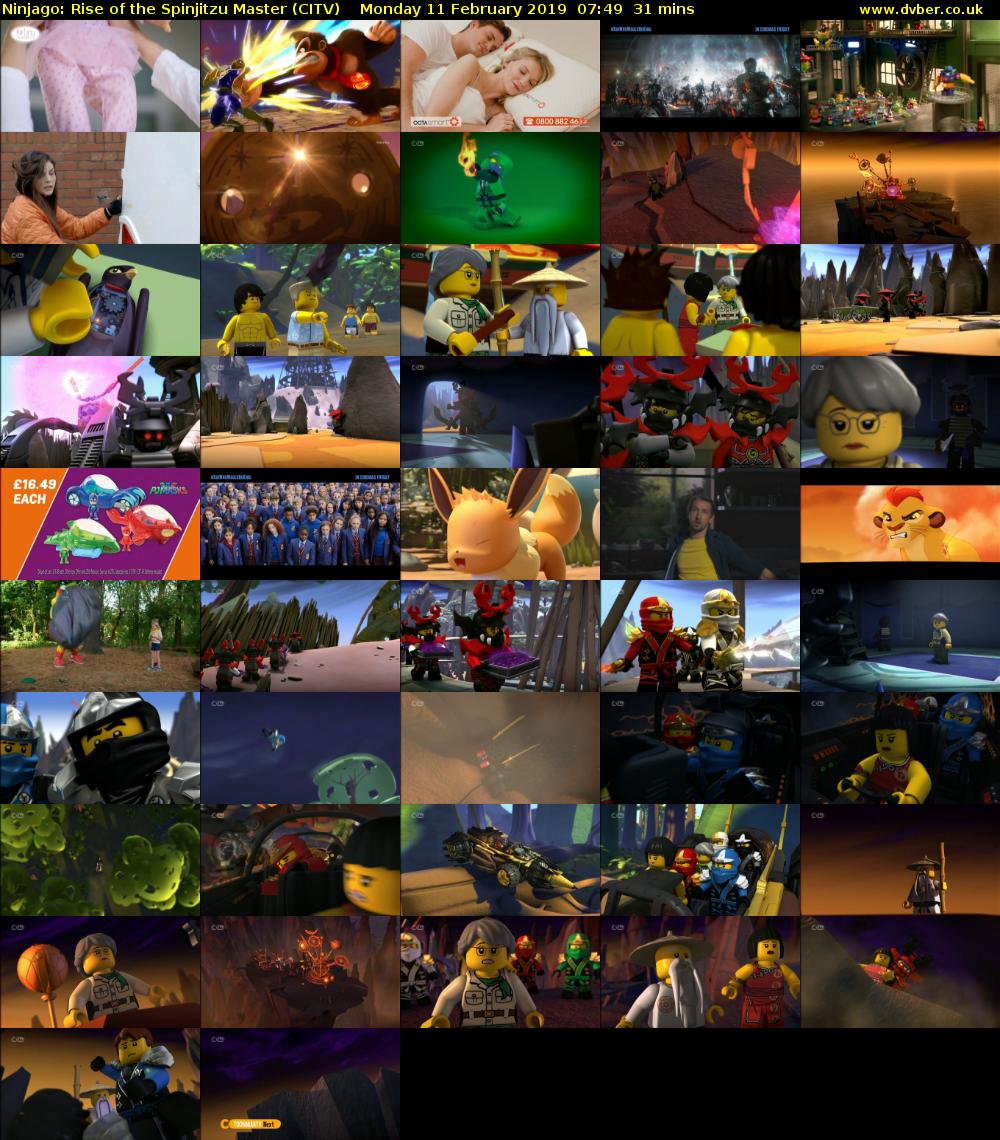 Ninjago: Rise of the Spinjitzu Master (CITV) Monday 11 February 2019 07:49 - 08:20