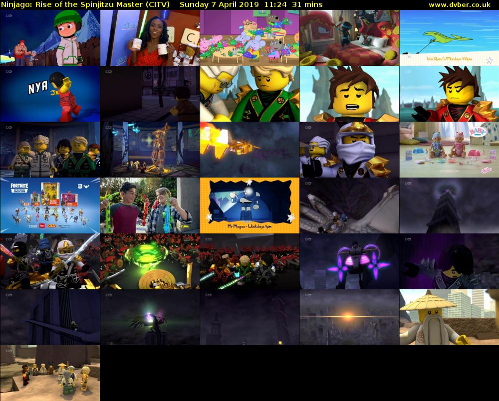 Ninjago: Rise of the Spinjitzu Master (CITV) Sunday 7 April 2019 11:24 - 11:55