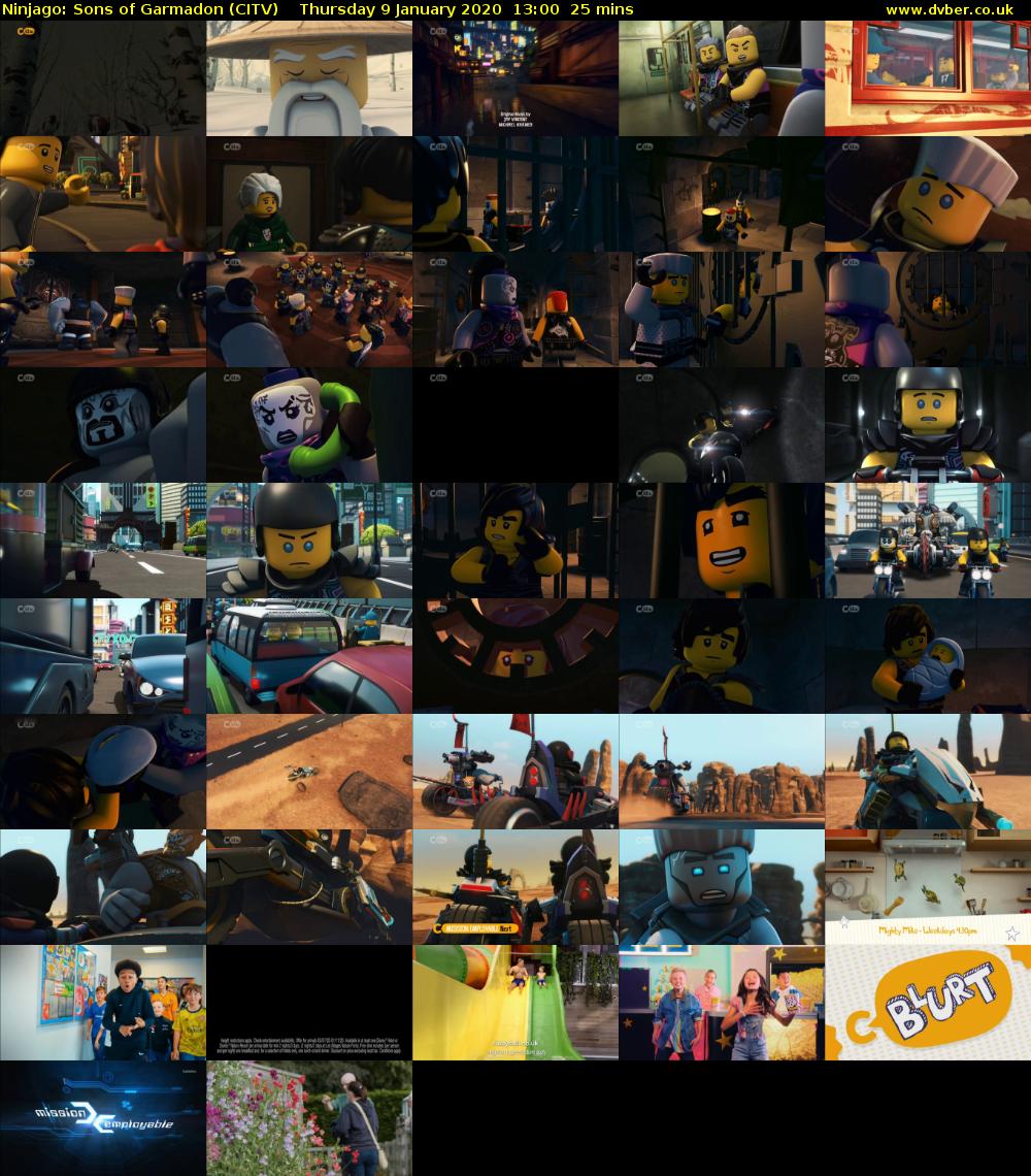 Ninjago: Sons of Garmadon (CITV) Thursday 9 January 2020 13:00 - 13:25