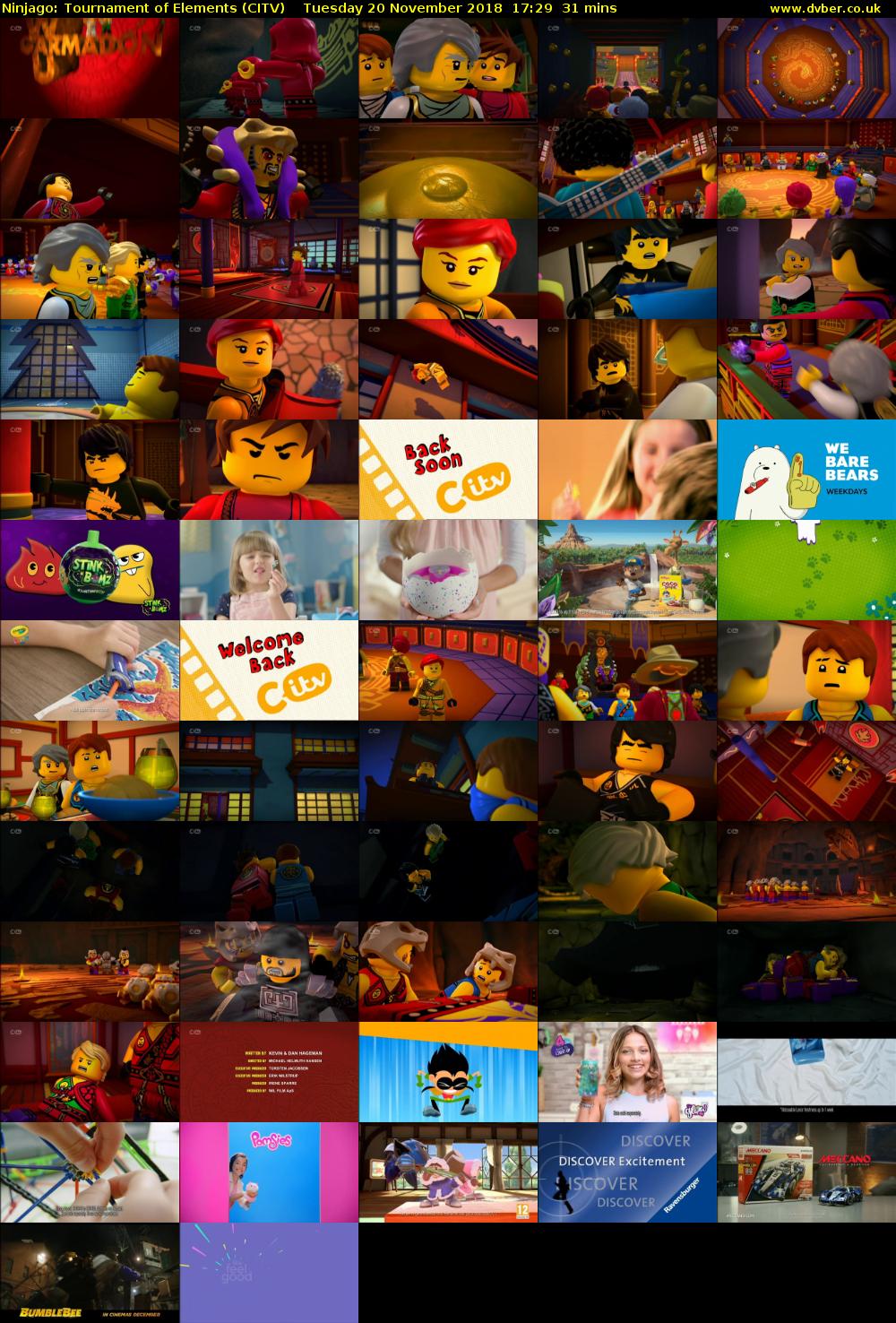 Ninjago: Tournament of Elements (CITV) Tuesday 20 November 2018 17:29 - 18:00