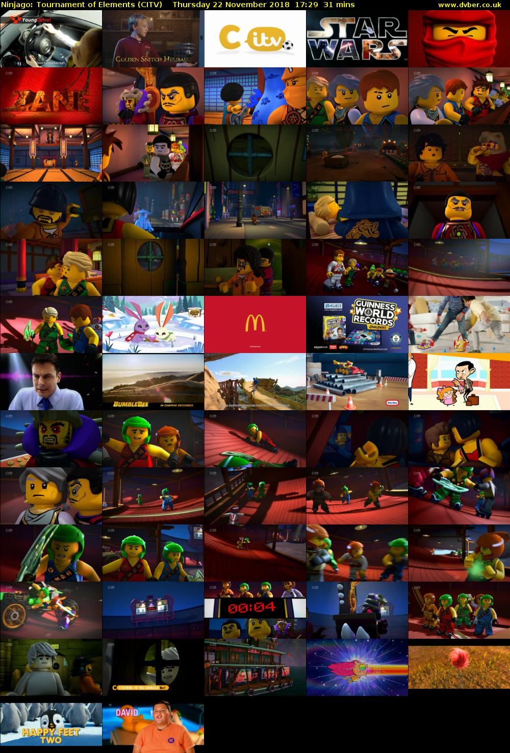 Ninjago: Tournament of Elements (CITV) Thursday 22 November 2018 17:29 - 18:00