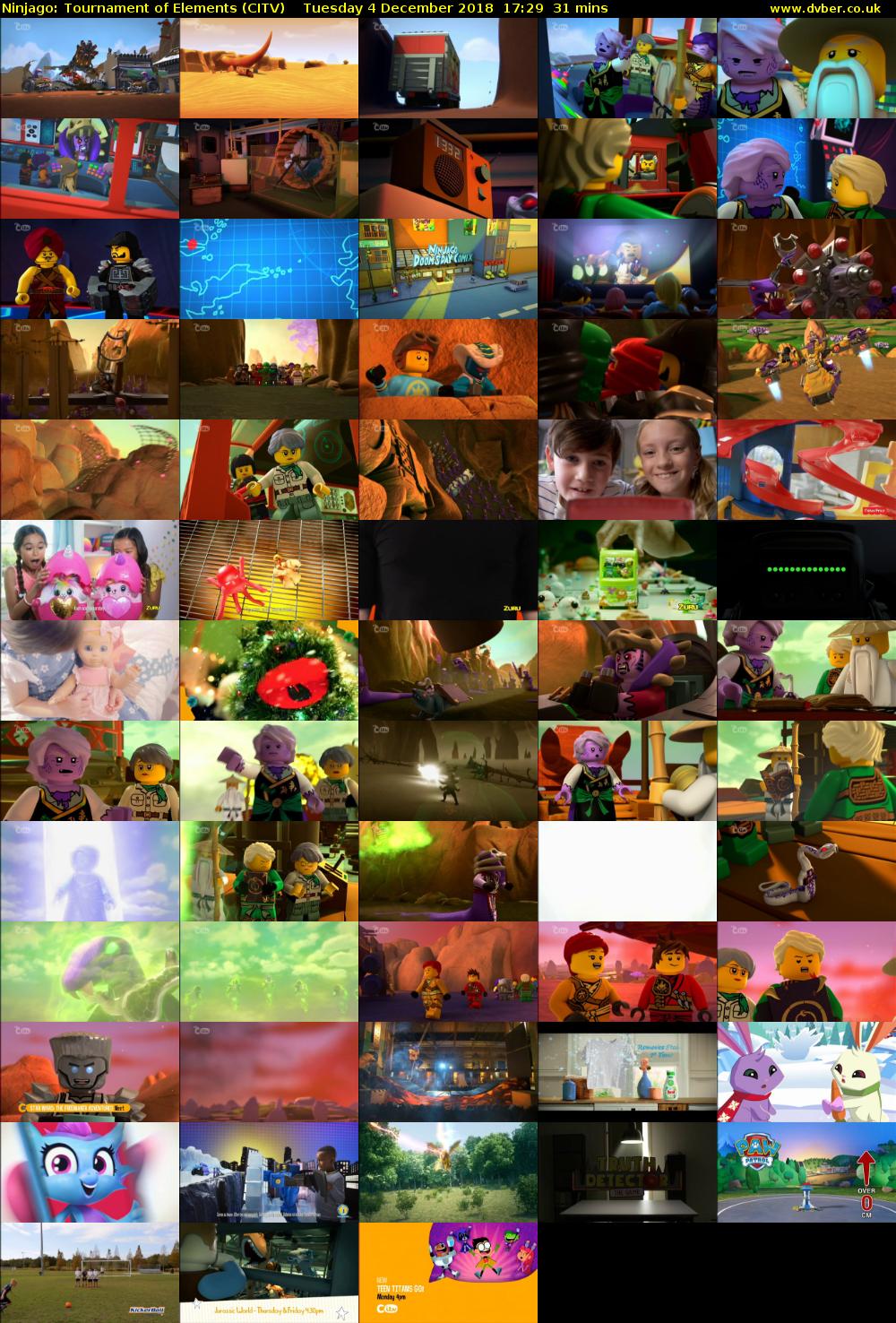 Ninjago: Tournament of Elements (CITV) Tuesday 4 December 2018 17:29 - 18:00