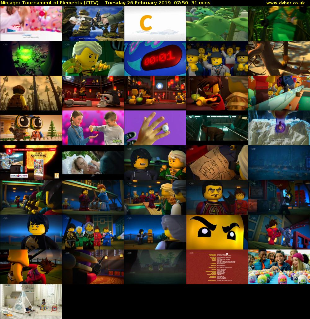 Ninjago: Tournament of Elements (CITV) Tuesday 26 February 2019 07:50 - 08:21