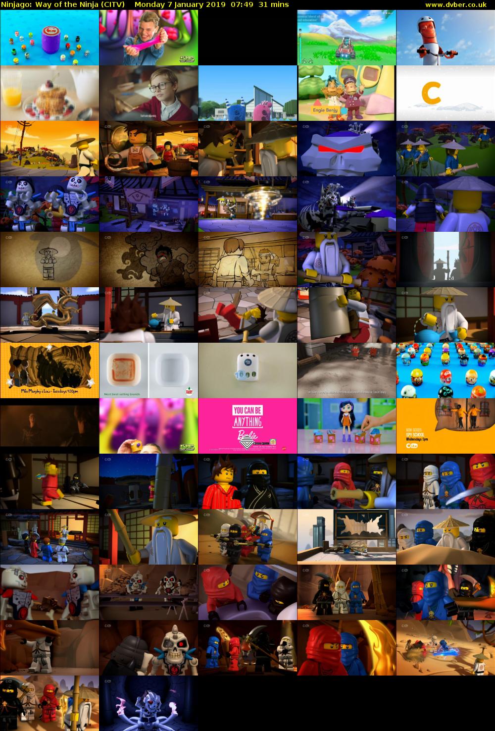 Ninjago: Way of the Ninja (CITV) Monday 7 January 2019 07:49 - 08:20