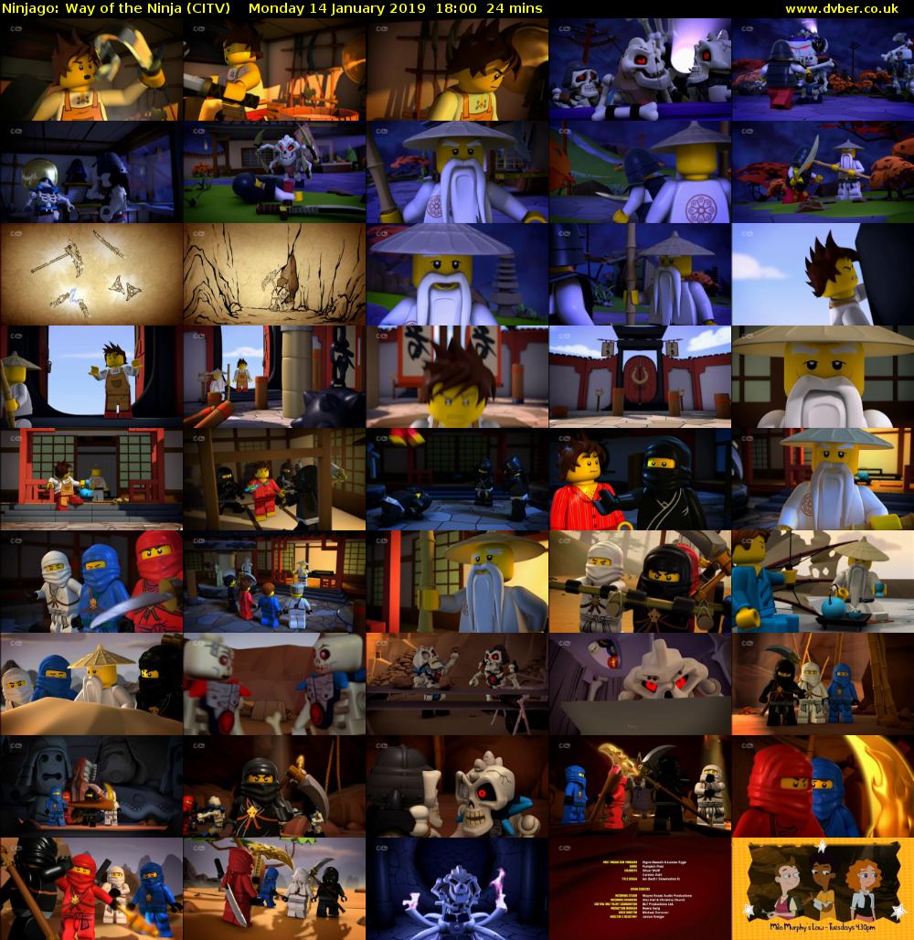 Ninjago: Way of the Ninja (CITV) Monday 14 January 2019 18:00 - 18:24